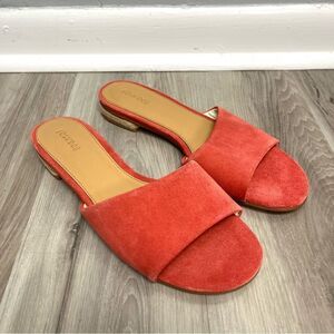 Soludos Orange and Pink Suede Sandals Slip-On